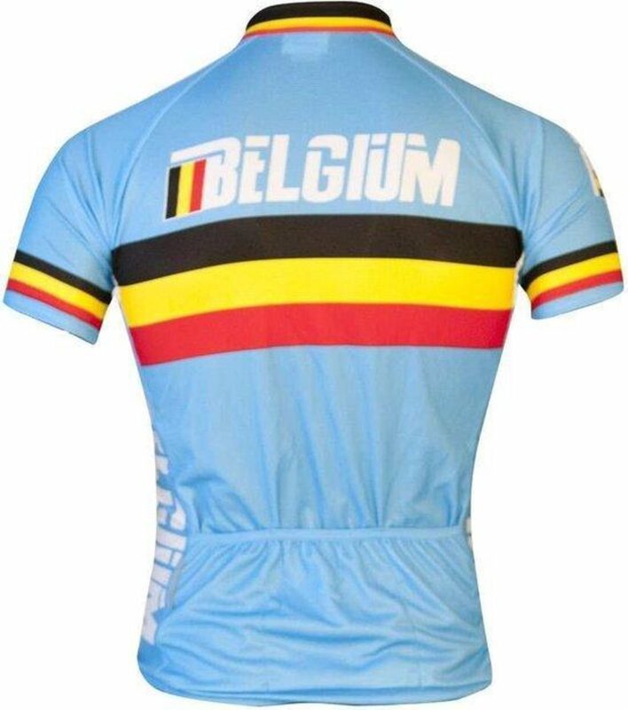 Fietsshirt voor heren, wielertrui, fietssets, herenpakken, fietsshirts met korte mouwen, gewatteerde koersbroek, zomer ademend (Blauw C, XXL