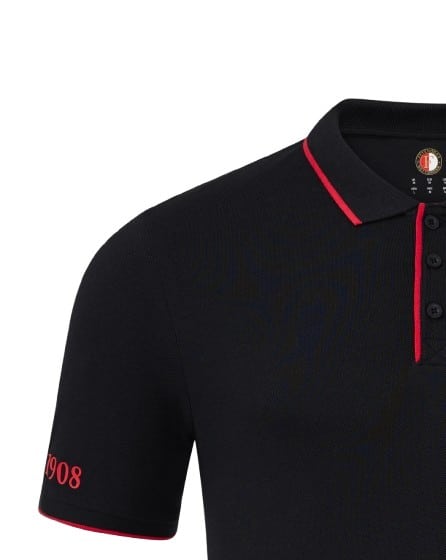 Feyenoord Classic polo – kids – zwart - Afbeelding 2
