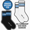 Club Brugge witte + zwarte sokken set + mystery pin