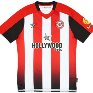Alternative view of Brentford FC umbro home shirt 2023/24 'Bryan Mbeuno'