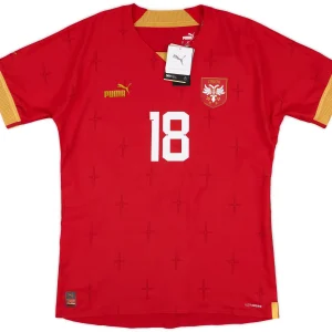 Alternative view of Servië puma home shirt 2022/23 'Dusan Vlahovic'